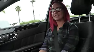 POV flick be fitting of a redhead object screwed fro a auto